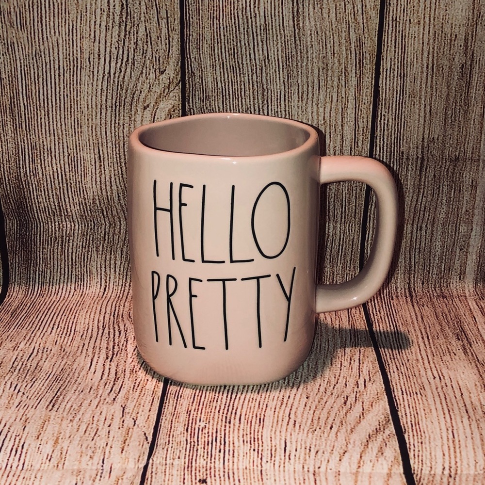 NEW Rae Dunn Pink HELLO PRETTY Mug